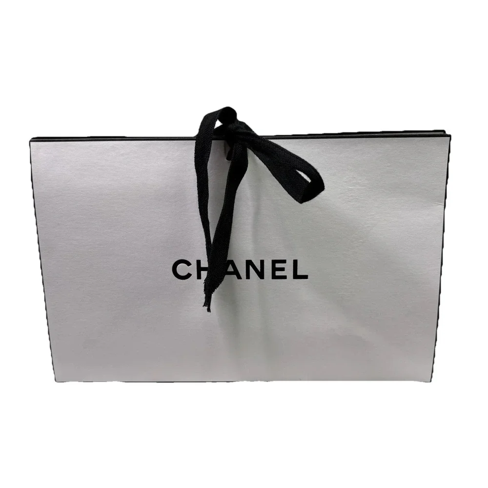 CHANEL Origami Signature Gift Box Clutch Pouch 6.75x4.5x2.75 IN With Flaw